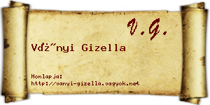 Ványi Gizella névjegykártya