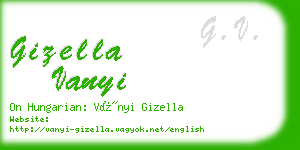 gizella vanyi business card